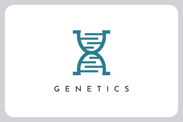 Illustratie Modern minimalistisch genetisch DNA-celgensymbool logo-ontwerp