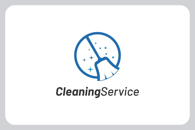 Illustratie moderne schoonmaak service logo ontwerp vector