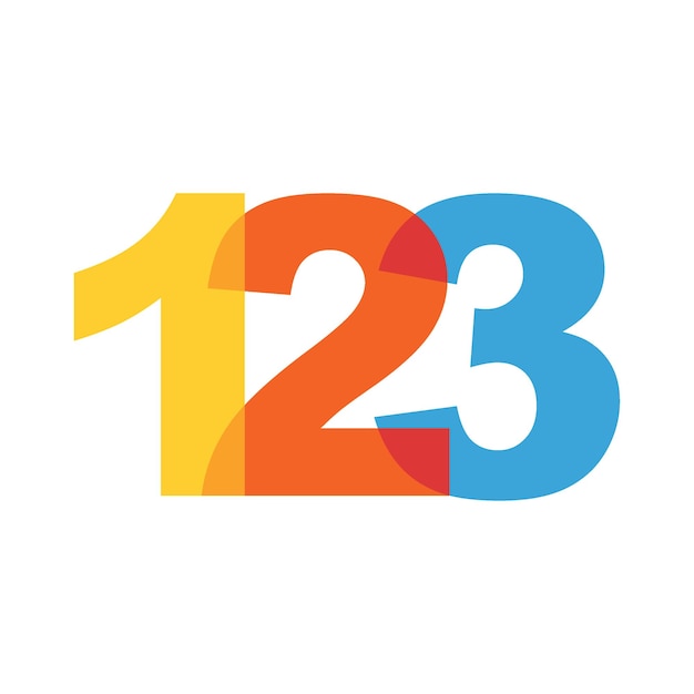 Illustratie nummer 123 uniek ontwerp