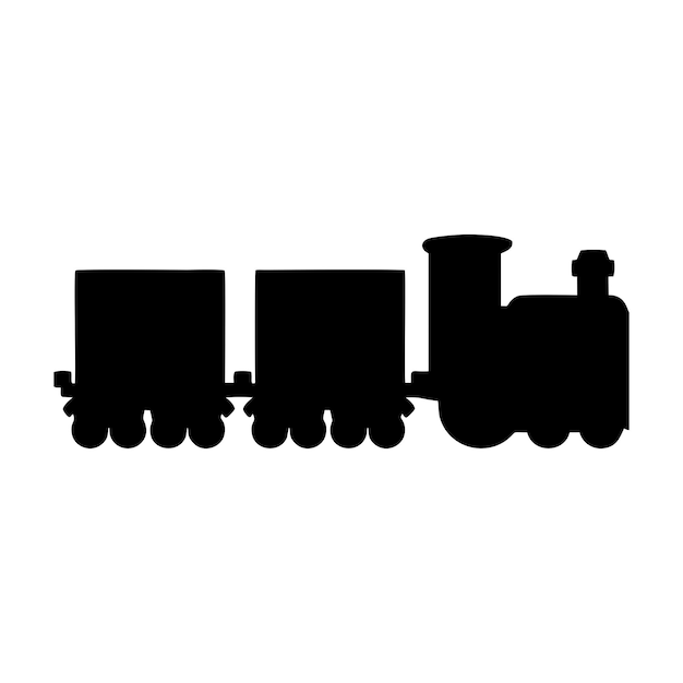 illustratie of silhouet van een trein