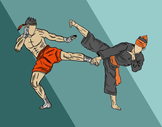 illustratie ogf muaythai vector