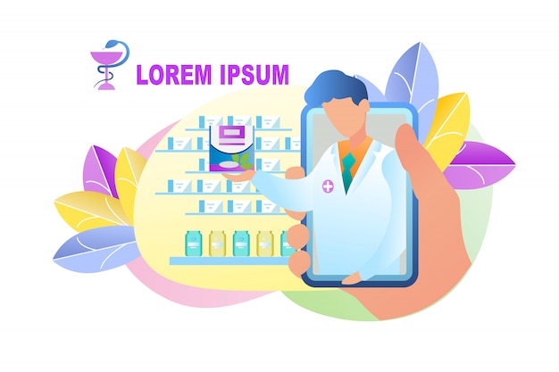 Illustratie Online bestellen Medicatie Apotheek