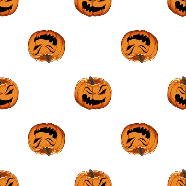 Illustratie op het thema groot gekleurd patroon Halloween naadloze oranje pompoen Naadloze patroon bestaande uit collectie pompoen accessoire op Halloween Zeldzaam patroon Halloween van naadloze pompoen