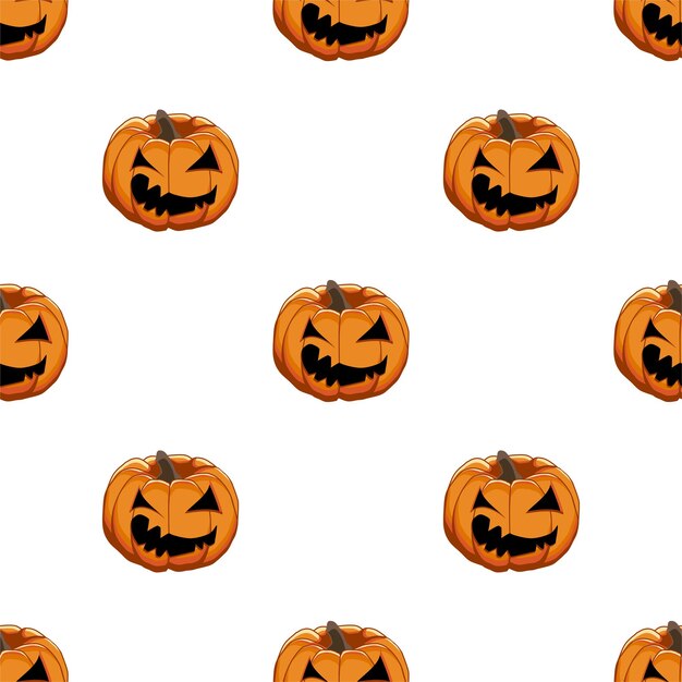 Illustratie op het thema groot gekleurd patroon Halloween naadloze oranje pompoen Naadloze patroon bestaande uit collectie pompoen accessoire op Halloween Zeldzaam patroon Halloween van naadloze pompoen