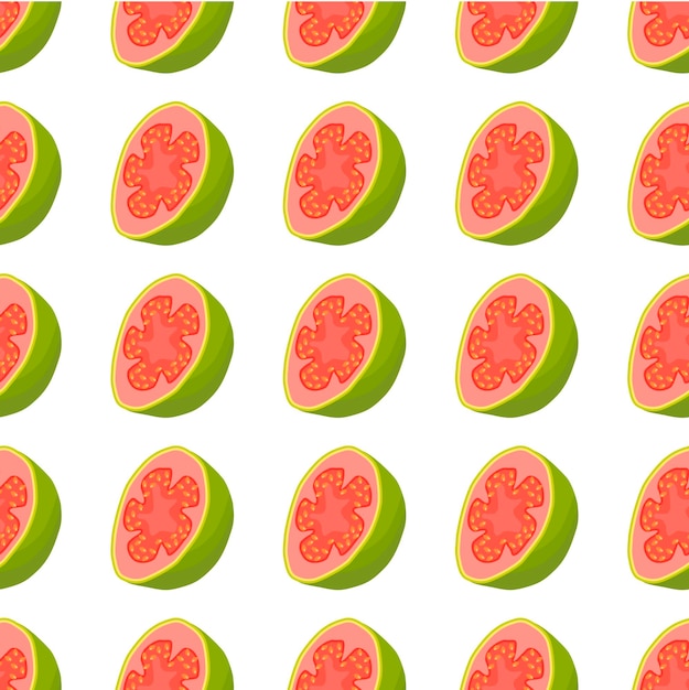 Illustratie op thema grote gekleurde naadloze guave
