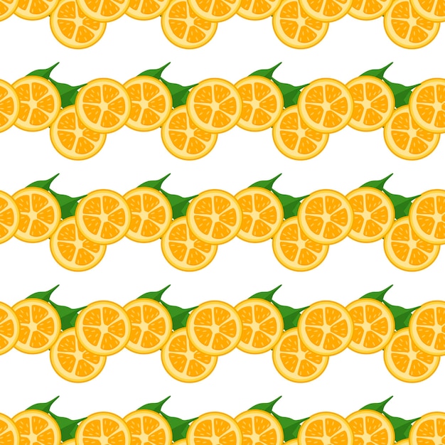 Illustratie op thema grote gekleurde naadloze kumquat