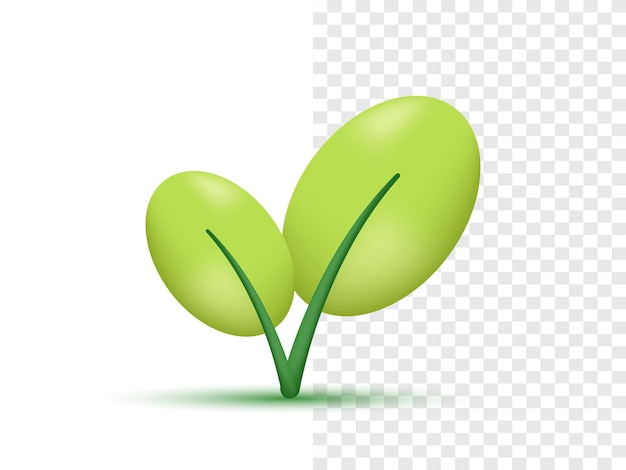 illustratie pictogram 3d blad boom plant ecologie bio natuurlijke geïsoleerd op de achtergrond