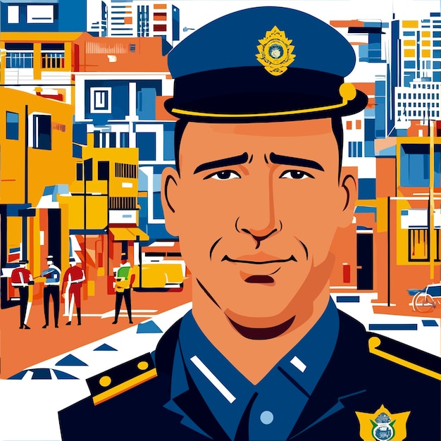 Illustratie politie justitie man van de wet