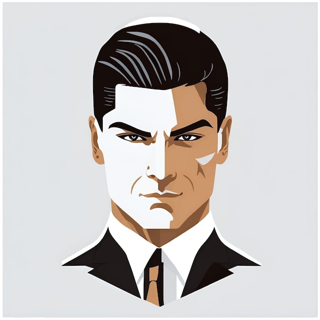 Illustratie portret van zakenman hoofd vector