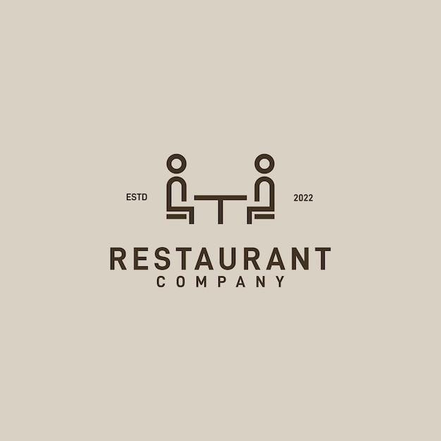 illustratie restaurant bedrijfslogo ontwerp