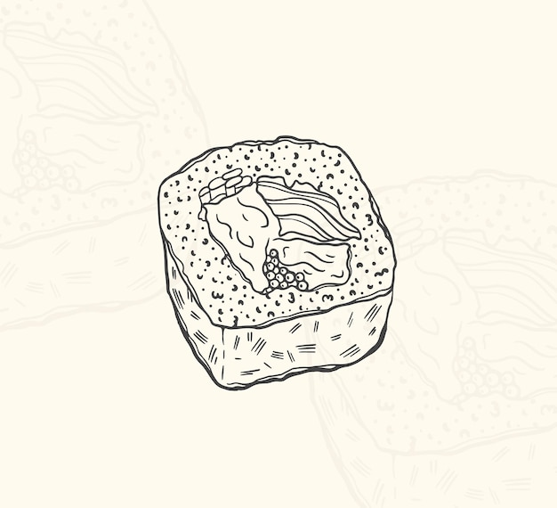 Illustratie schets foodhand getrokken element ontwerp menu geïsoleerd object op witte achtergrond