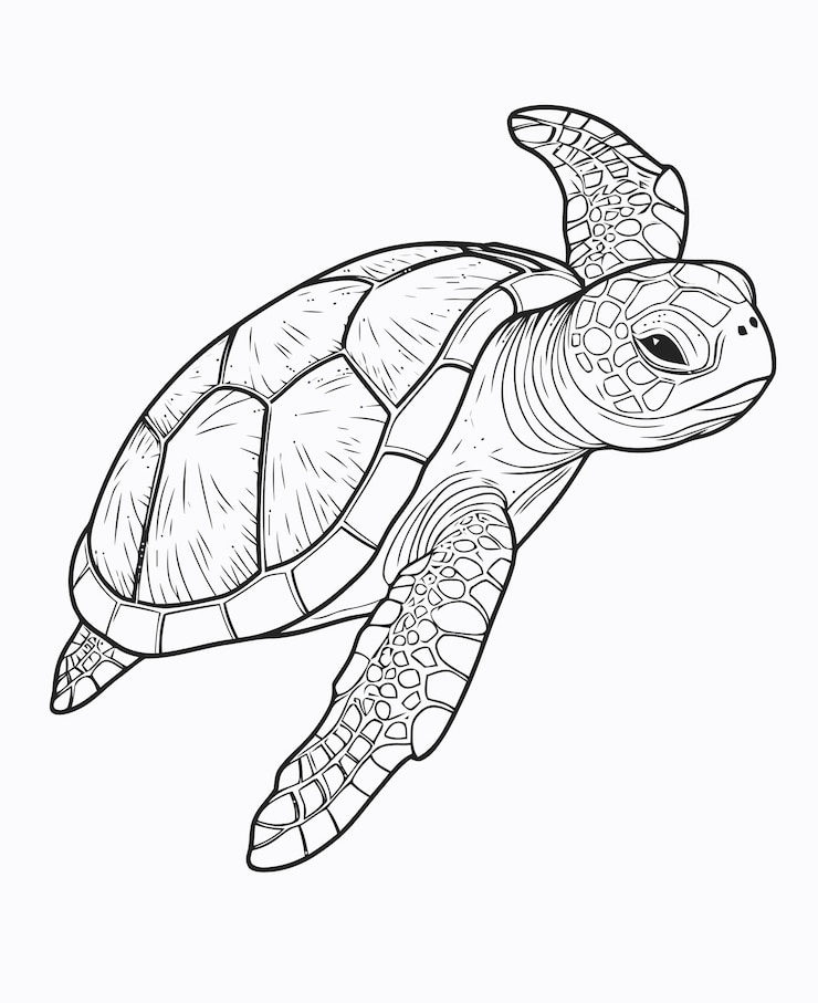 Vector illustratie schildpad schildpad kleurboek