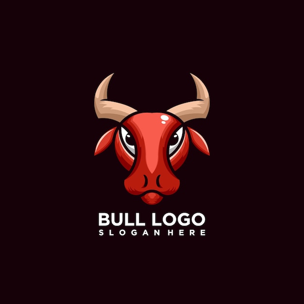 Illustratie stier hoofd logo ontwerp vector