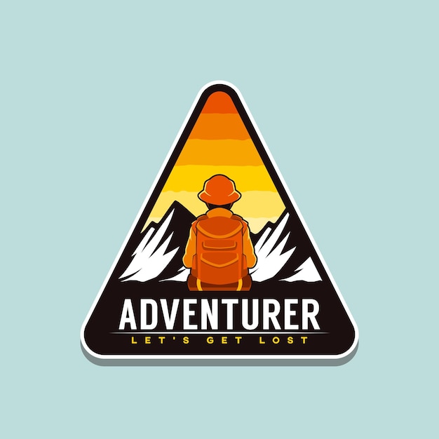 Vector illustratie van adventure outdoors voor badge- of t-shirtontwerp