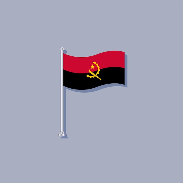 Illustratie van Angola vlag Template