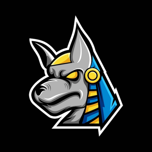 illustratie van anubis e-sport mascotte