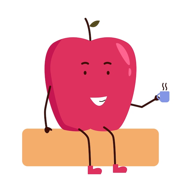 Illustratie van apple-personage