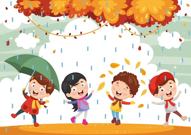 Illustratie van Autumn Children