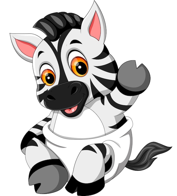 Illustratie van baby zebra cartoon