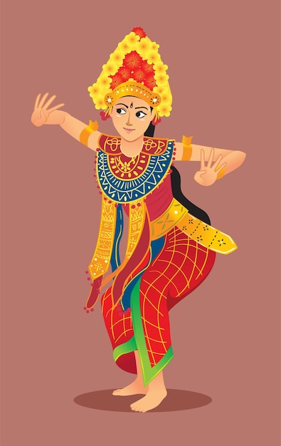 Illustratie van Balinese dans