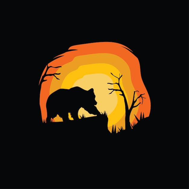 Illustratie van beer silhouet