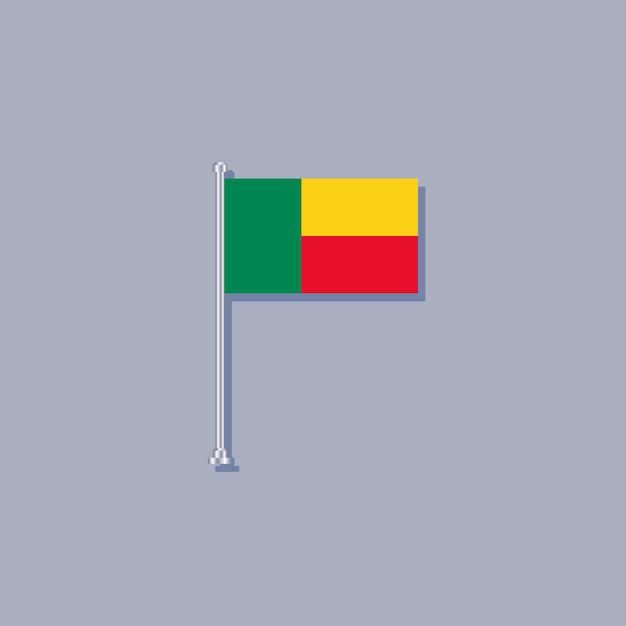 Illustratie van Benin vlag Template