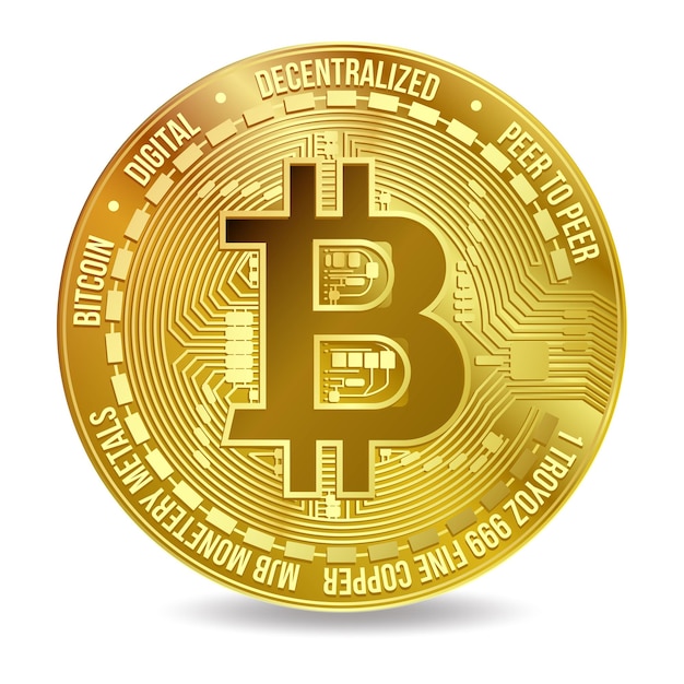 Illustratie van Bitcoin-geld