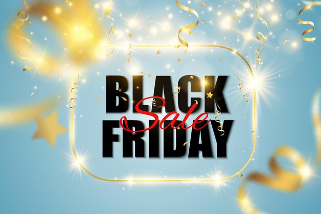 Illustratie van black friday-verkoopbanner op achtergrond