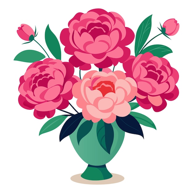 Illustratie van bloemenbundels van rozen