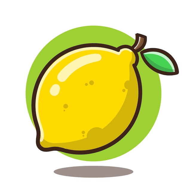 illustratie van cartoon citroenen fruit vector goed voor sticker, onderwijs.