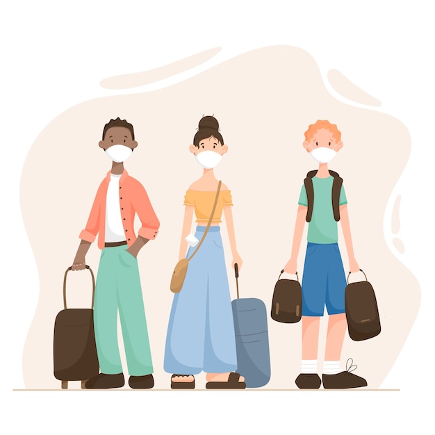 illustratie van cartoon moderne mensen man en vrouw