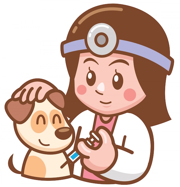 illustratie van Cartoon Pet Doctor