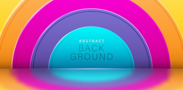 Illustratie van cirkel podium kleurrijk achtergronden voor lancering evenement product concept corporate sign