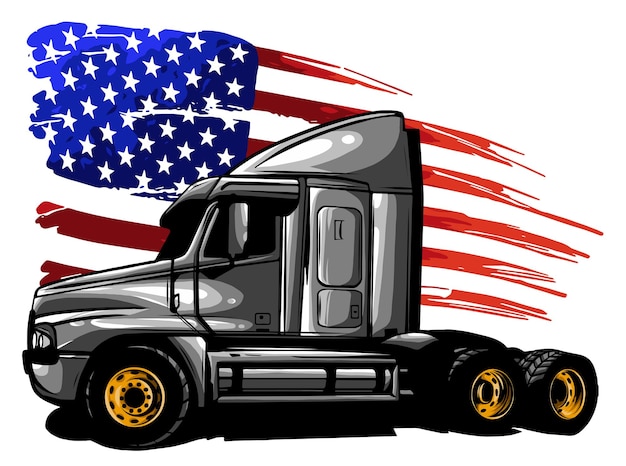 Vector illustratie van classic american truck vector