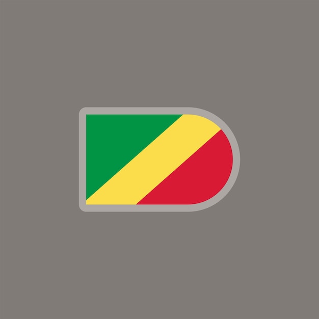 Vector illustratie van congo vlag template