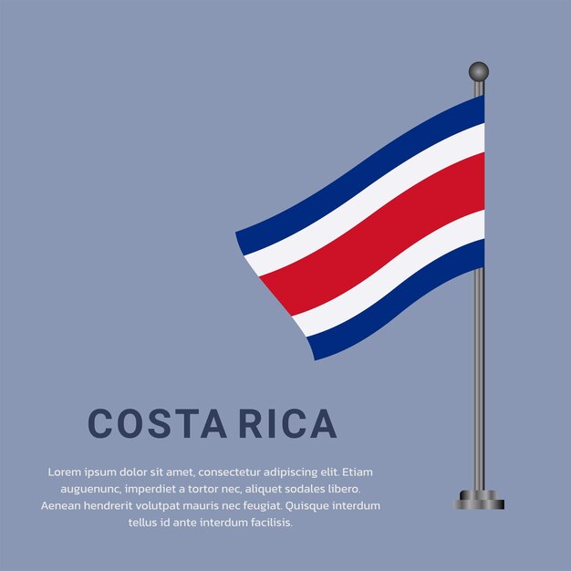 Illustratie van Costa Rica vlag Template