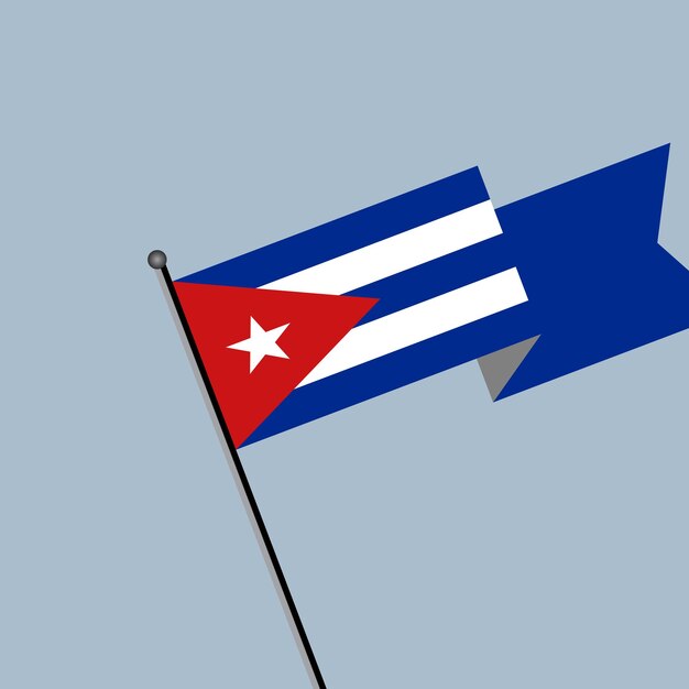 Illustratie van Cuba vlag Template