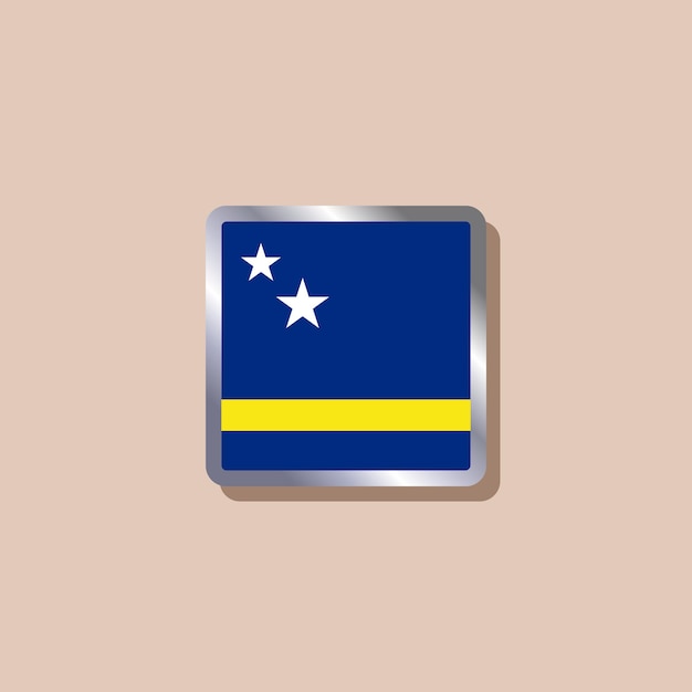 Illustratie van Curacao vlag Template