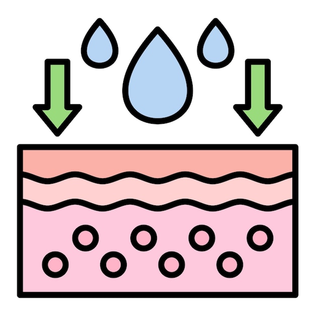 Vector illustratie van de absorptievlakte