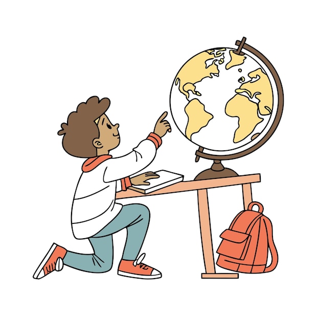 Illustratie van de activiteit van de studenten