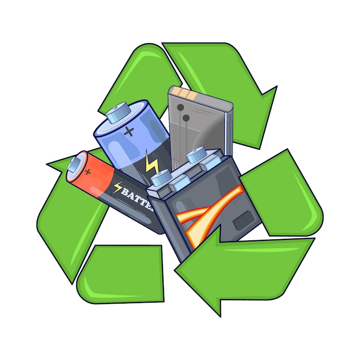Vector illustratie van de batterij