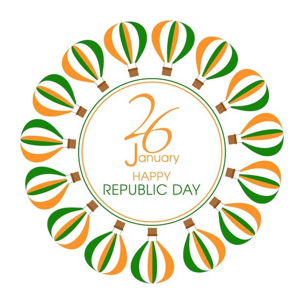Illustratie van de dag van de Indiase republiek 26 januari