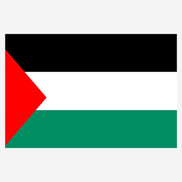 Illustratie van de geïsoleerde vector van de Palestijnse vlag