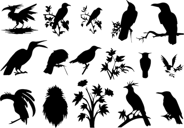 Illustratie van de kunst van vogels
