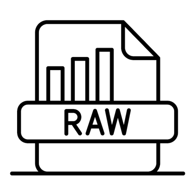 Illustratie van de lijn van de ruwe gegevens