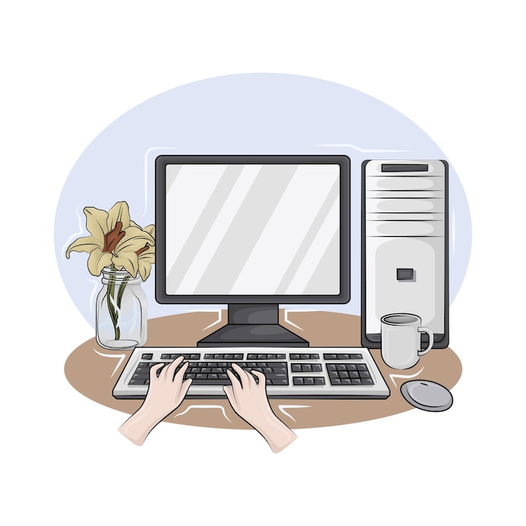 Vector illustratie van de monitor
