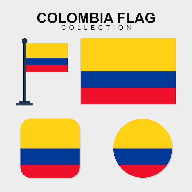 Illustratie van de nationale vlag van Colombia