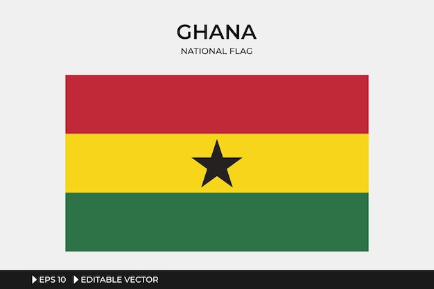 Illustratie van de nationale vlag van Ghana