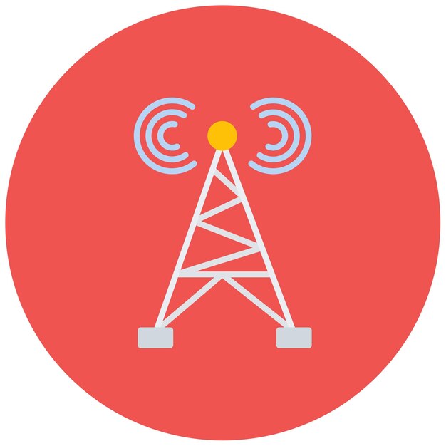 Vector illustratie van de platte antenne