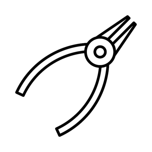 Vector illustratie van de pliers-lijn